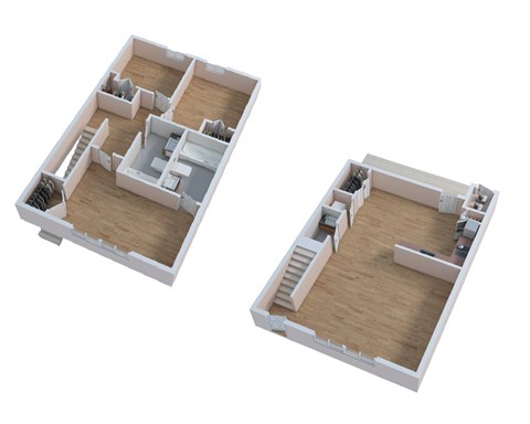 a floor plan of a house with a bedroom and a living room